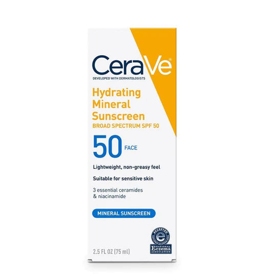 Cerave Mineral Sunscreen spf 50 face (2.5 fl oz 75ml)