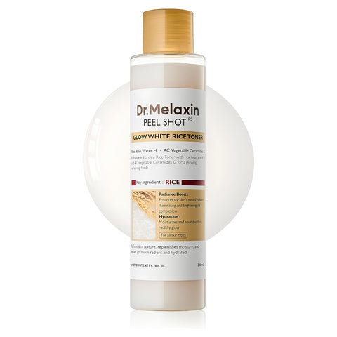 Dr Melaxin Peel Shot Glow White Rice Toner for dull skin and uneven tone