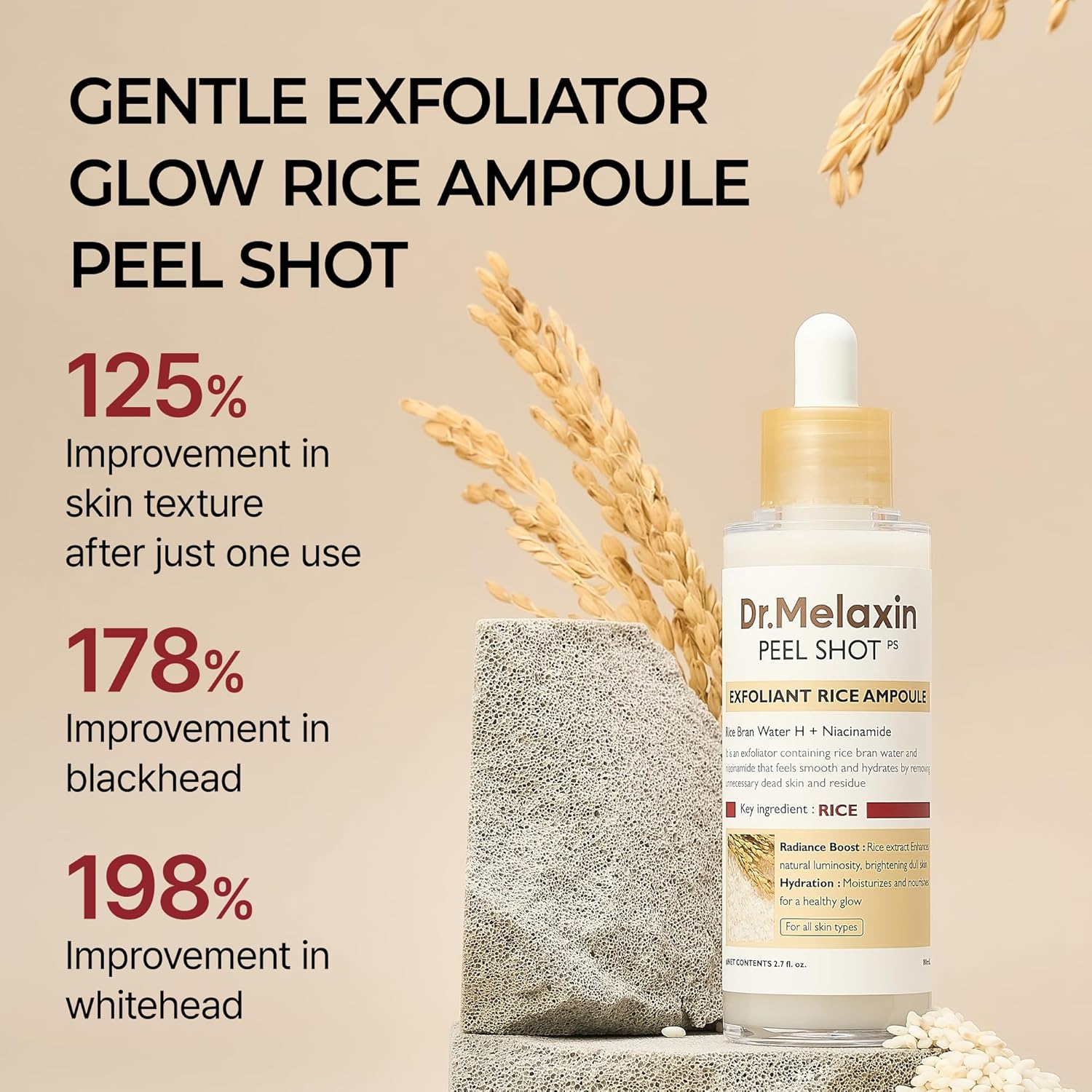 Exfoliating White Rice Ampoule - 80ml