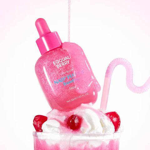 EQQUALBERRY NAD+ Peptide Boosting Serum styled in a skincare routine flat lay.