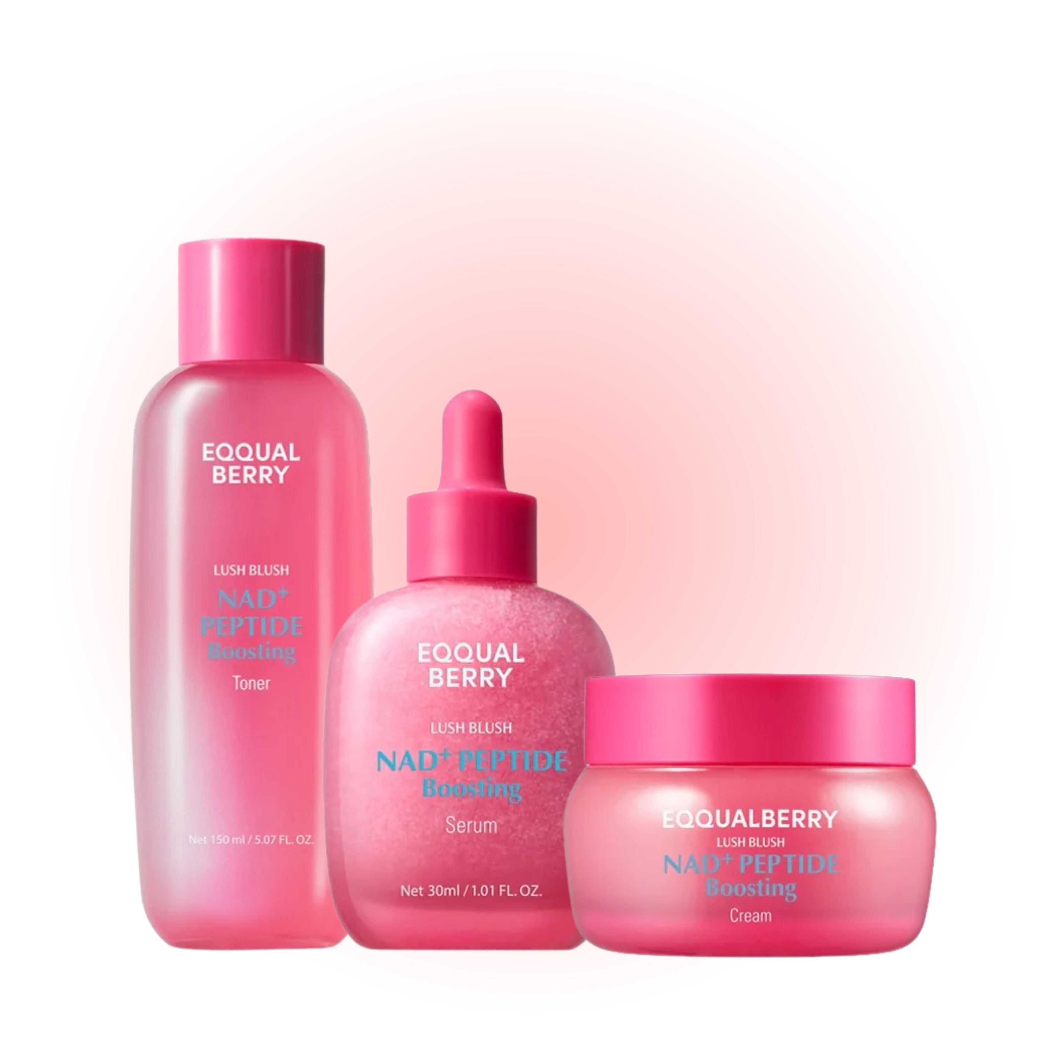 EQQUALBERRY NAD+ Peptide Boosting Set 3 piece bundle