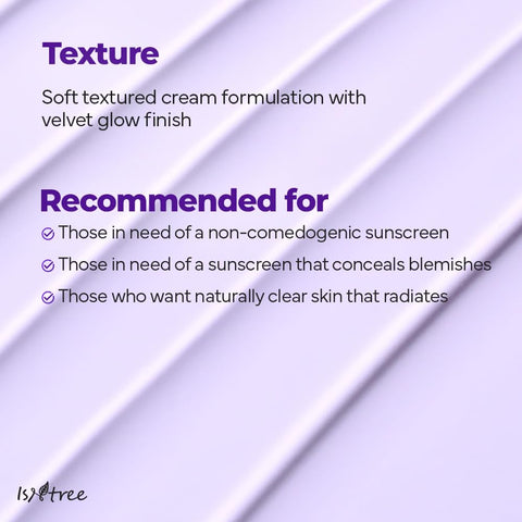 Purple tinted cream texture for color correcting Noura Skincare