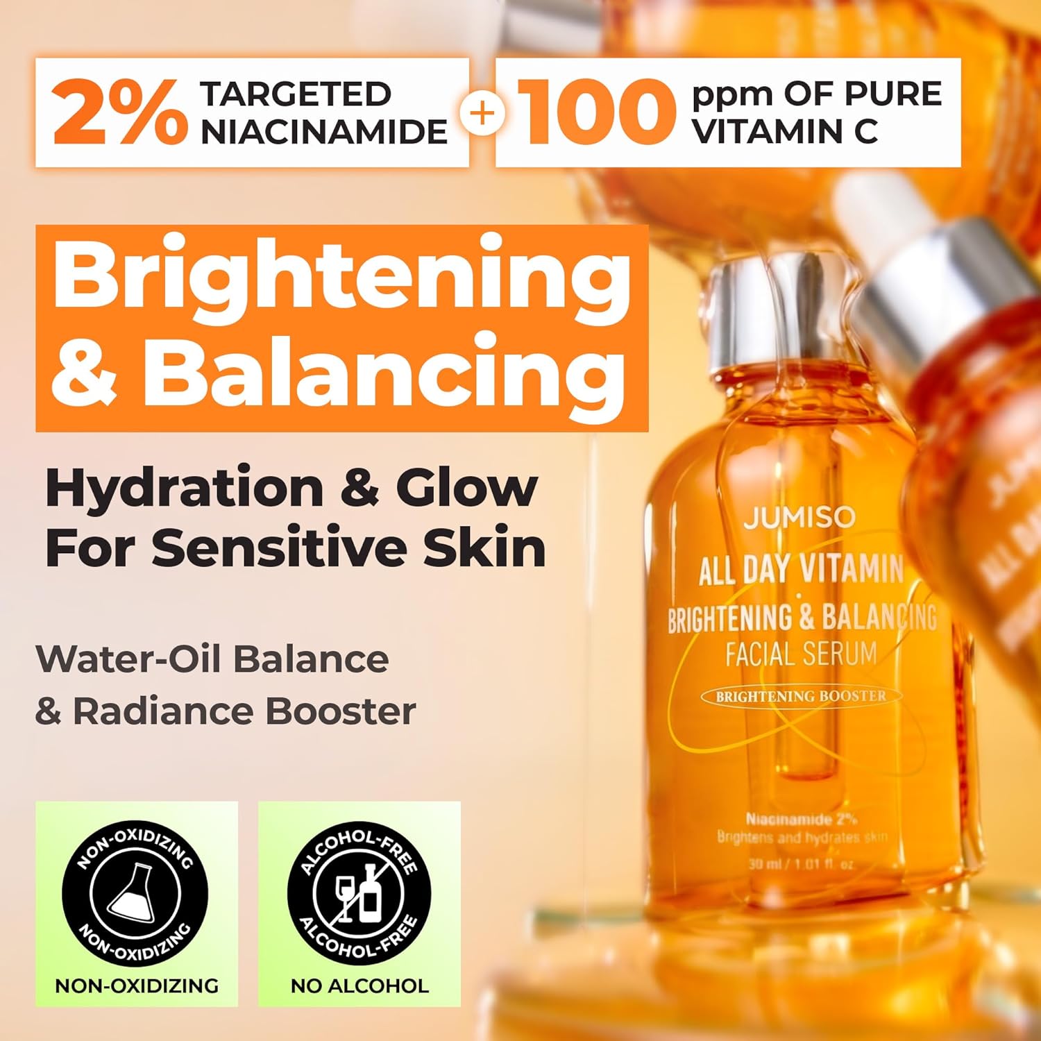 All Day Vitamin Brightening & Balancing Facial Serum - 50ml