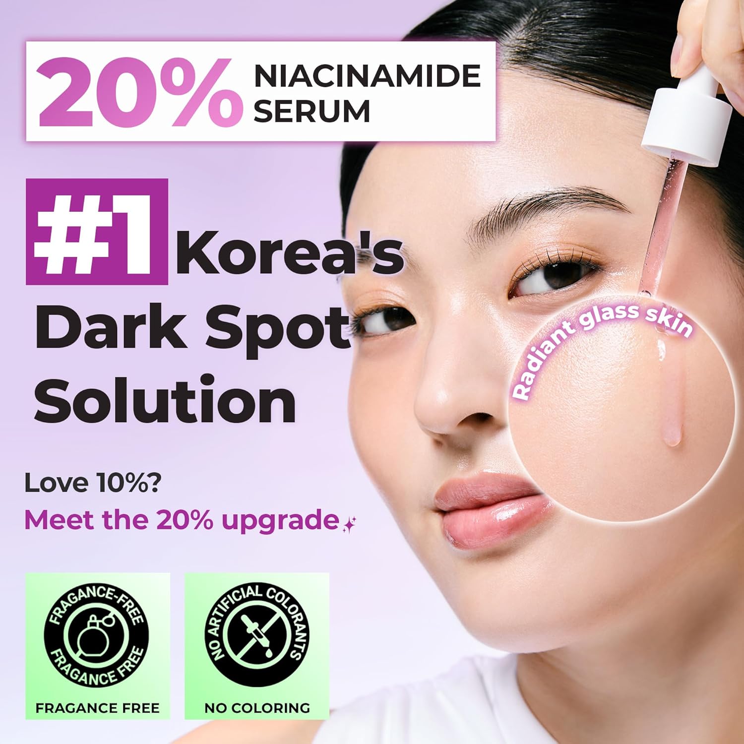 Lightweight brightening serum texture for excess sebum and hyperpigmentation