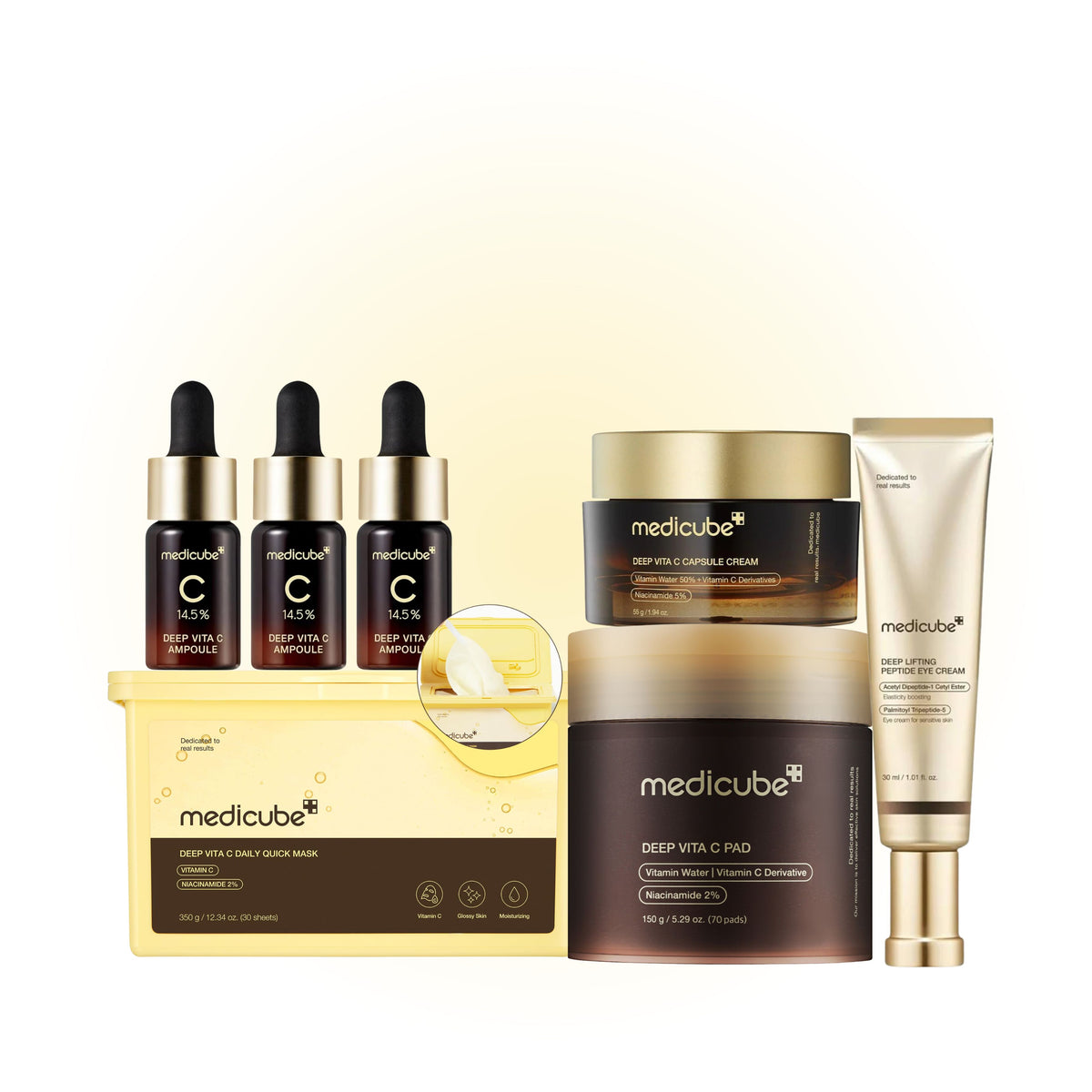 Medicube Deep Vita-C Intensive Care Set 5 piece bundle for hyperpigmentation