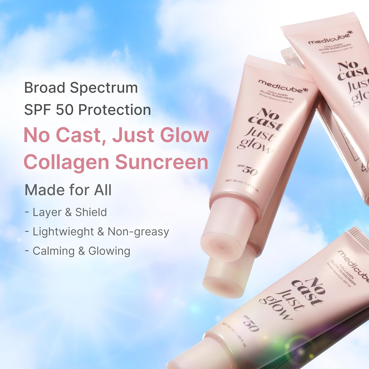 No Cast Just Glow Collagen Glow Sunscreen SPF50 - 50ml