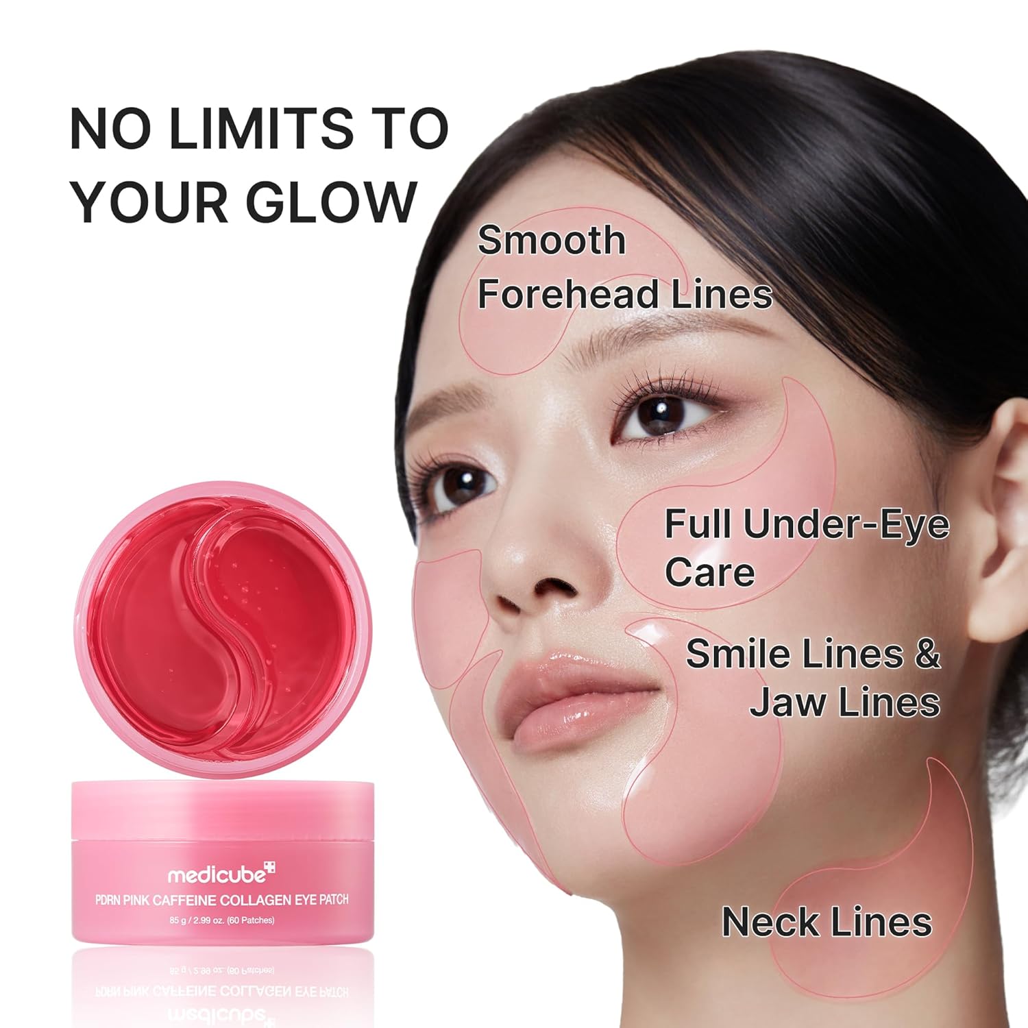 PDRN Pink Caffeine Collagen Eye Patch - 85g