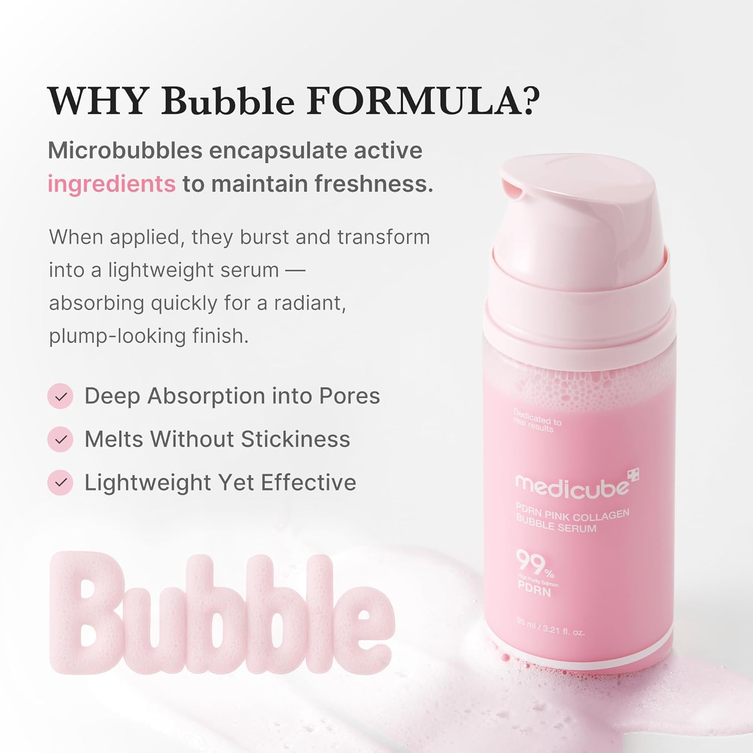 PDRN Pink Collagen Bubble Serum - 95ml