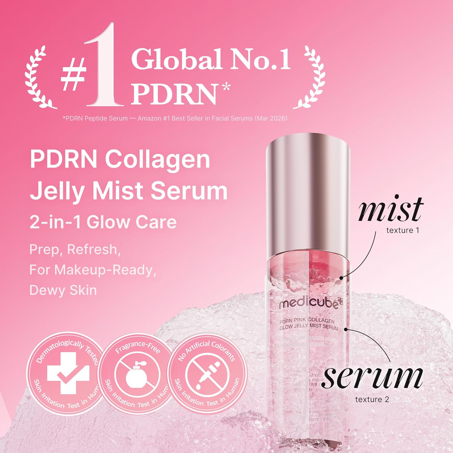 PDRN Pink Collagen Glow Jelly Mist Serum - 100ml