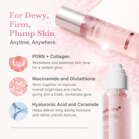 PDRN Pink Collagen Glow Jelly Mist Serum - 100ml