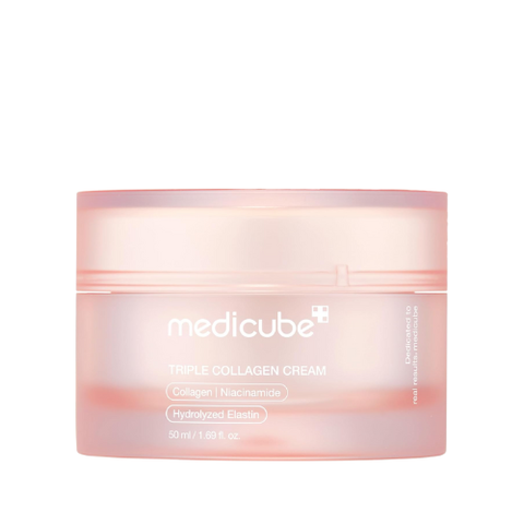 Medicube Triple Collagen Cream jar on a white background