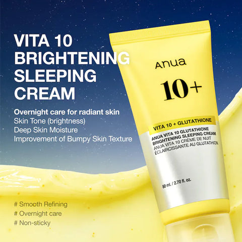 Vita 10 Glutathione Brightening Sleeping Cream - 80ml