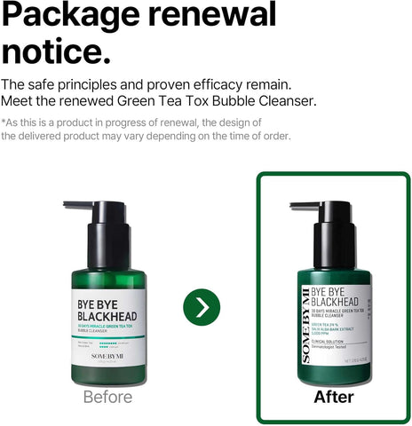 Bye Bye Blackhead 30 Days Miracle Green Tea Tox Bubble Cleanser - 120g