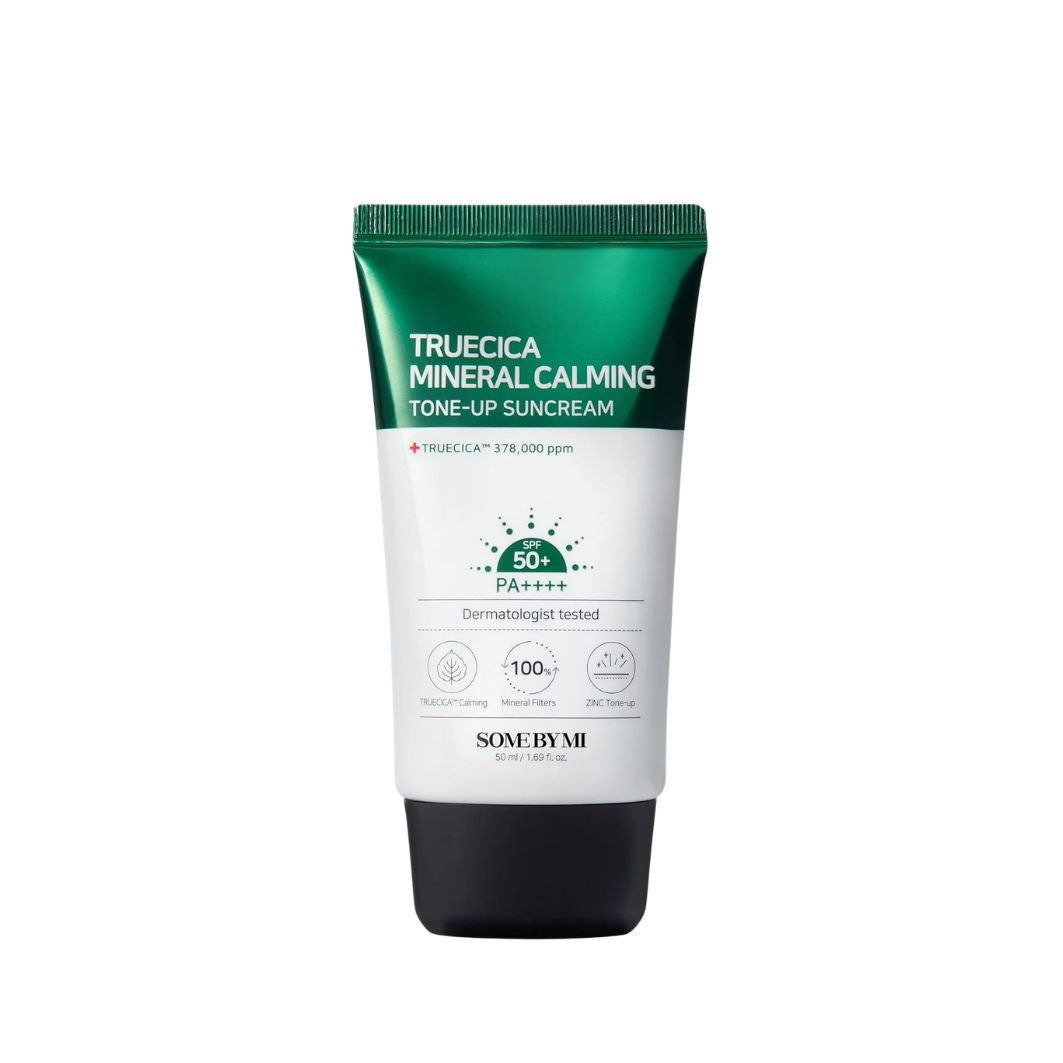 SOME BY MI Truecica Mineral Calming Tone-Up Suncream tube