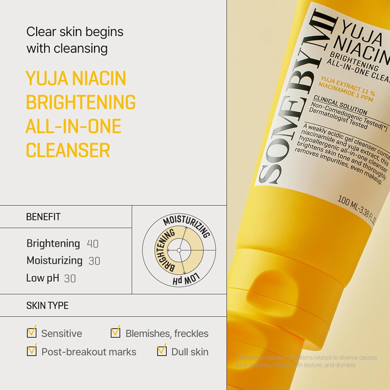 Yuja Niacin Brightening All-In-One Cleanser - 100ml